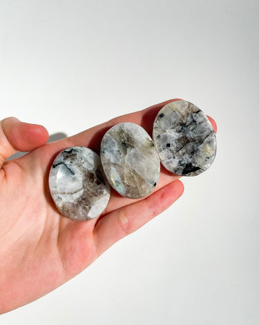 Rainbow Moonstone Worry Stone Rainbow Moonstone Halo Quartz